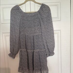 Hayden Girls Blue Floral Smocked Tiered Mini Dress